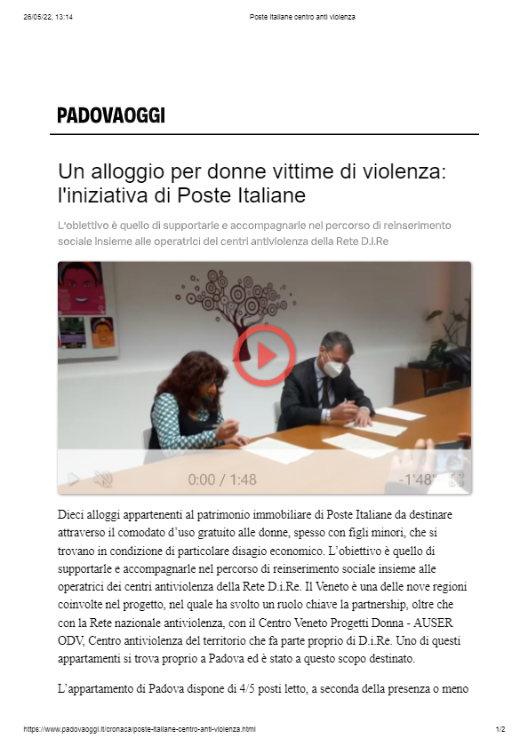 Poste italiane centro anti violenza1