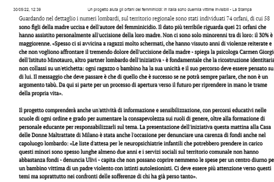 Un progetto aiuta gli orfani dei femminicidi in Italia sono duemila vittime invisibili La Stampa3