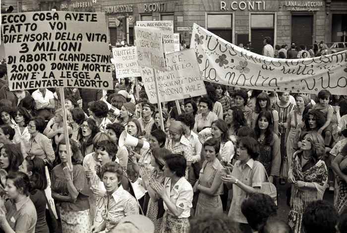 ROMA, 10 Giugno 1977 - Manifestazione femministe a favore dell' aborto.ANSA ARCHIVIO / 74927