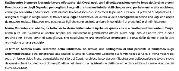 In difesa delle donne maltrattate La Voce di Rovigo 4 giugno2