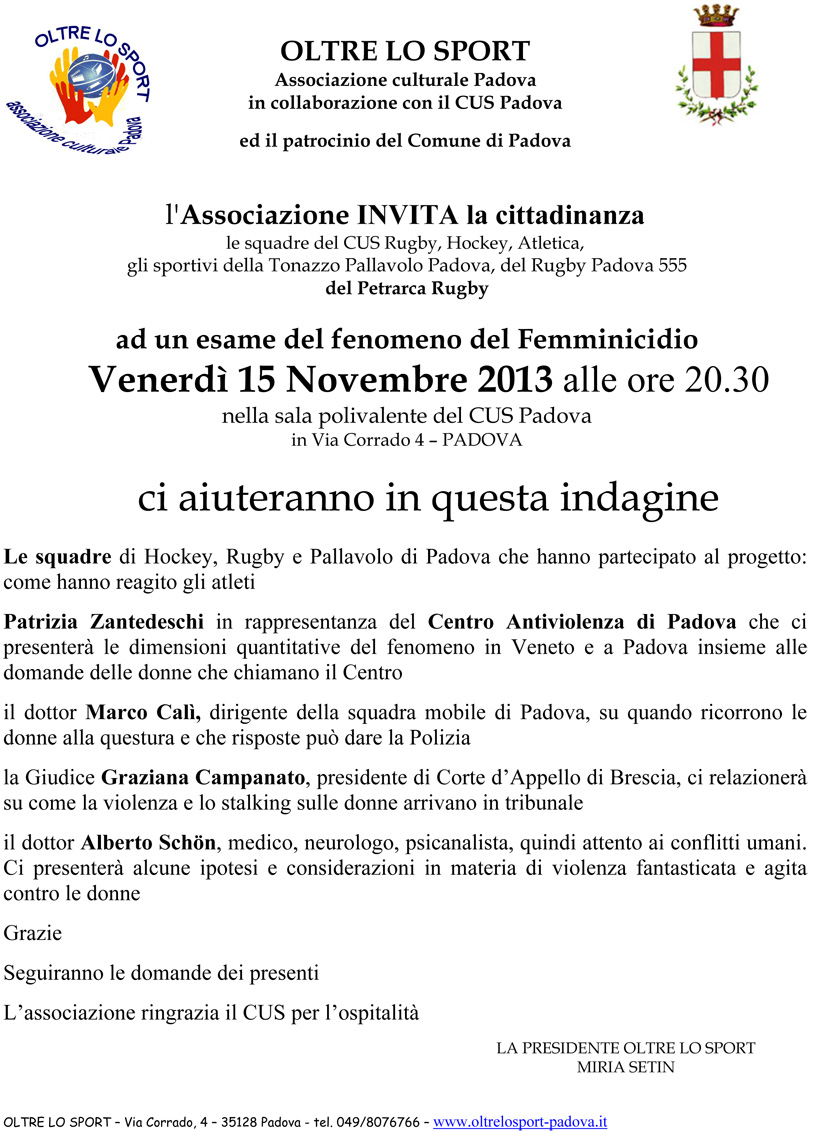 cus convegno oltre sport